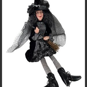 Halloween Witch Shelf Sitter Figurine – Collectible Doll Decor [1085X] 30” tall